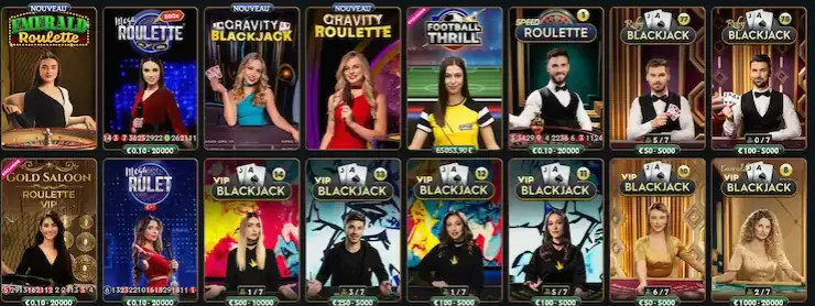 Jeux Talismania en direct avec croupier et retransmission vidéo