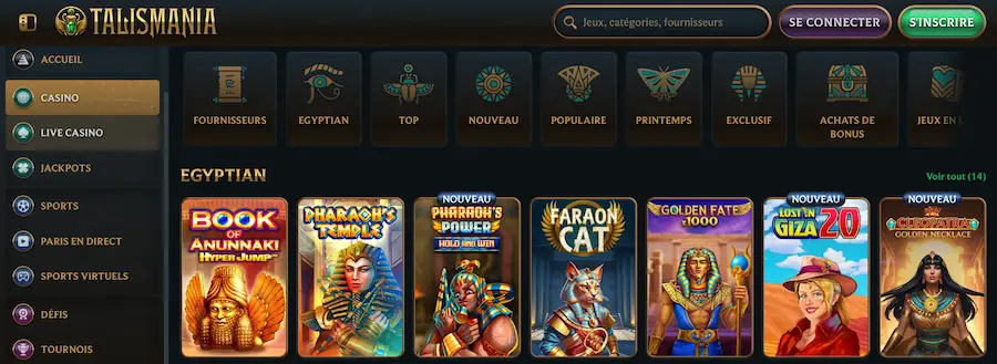 Talismania Casino : aperçu complet des jeux, bonus et services